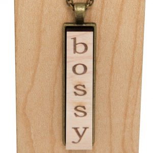 "bossy" drop pendant necklace
